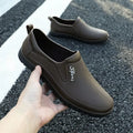 Wear-resistant Male Shoes Waterproof and Non-slip Rubber Fashion Pvc Wide Toes Men's Rain Boots Designer Without Lacing New Gum