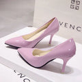 New women's Pumps Female Fashion Patent Leather Sexy Pointed Toe high heels Large size work shoes Wedding Shoes Size 44