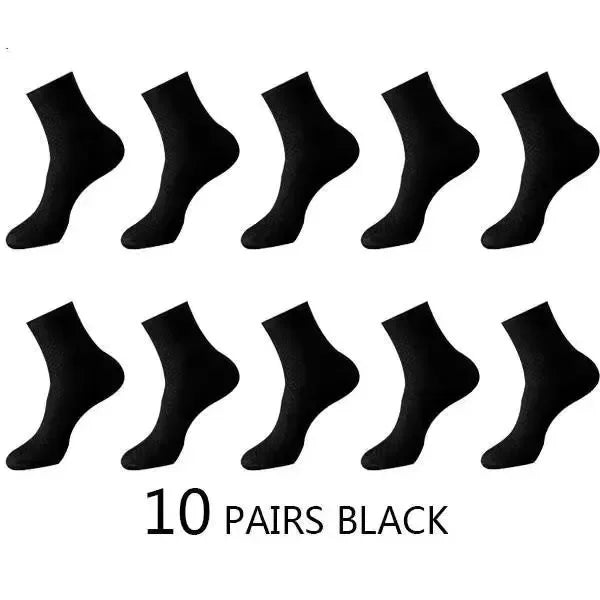 10Pairs/Lot Men's Bamboo Socks Comfortable Breathable | SAMAG