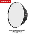 AMBITFUL P70 P90 P120 Bowens Mount Parabolic Deep Softbox with Quick Release Grid