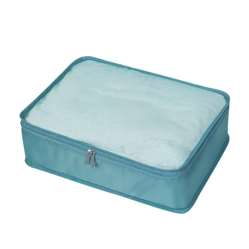 1/6pcsTravel Storage Bag Set for Clothes Tidy Organizer Wardrobe Suitcase Pouch Travel Organizer Bag Case Shoes Packing Cube Bag