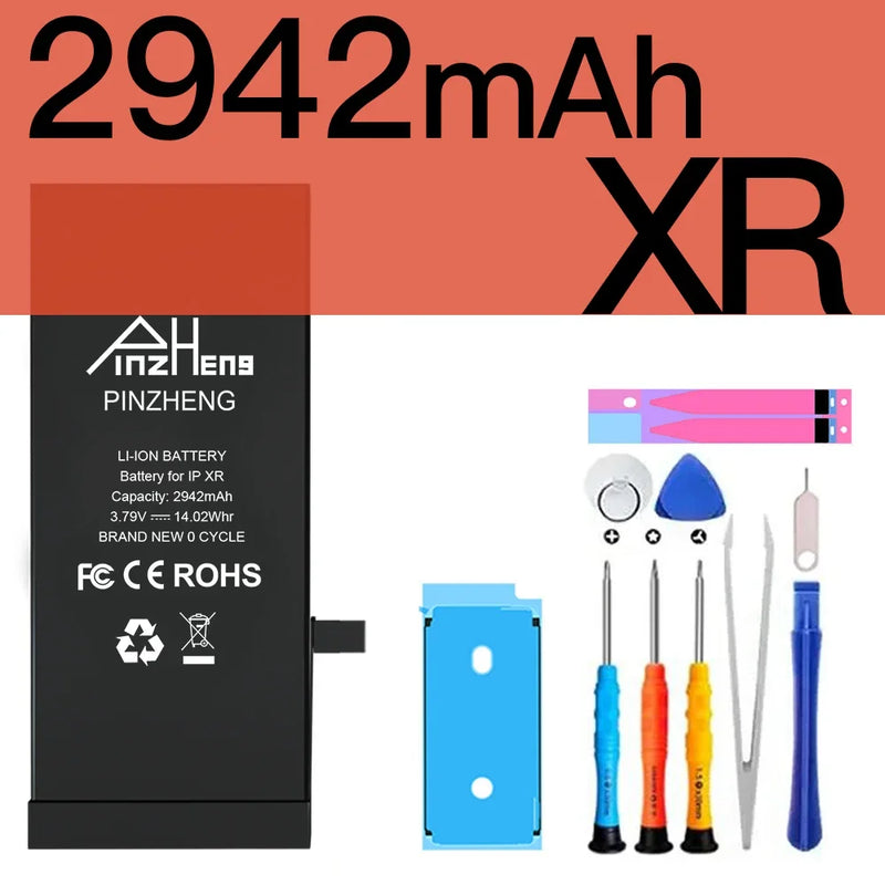 PINZHENG Real High Capacity Battery For iPhone X XR XS Max 12 13 Mini Pro Max 11 Pro Max Replacement Bateria Warranty One Year