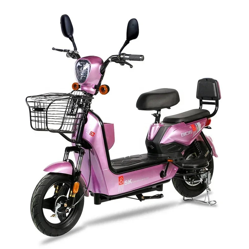 New Electric Bicycles Lead-acid Lithium Battery 48V 12A  20A Urban Electric Scooter 14" Two-wheeled Battery Car Adult Mobility