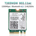 AC1200 WiFi Card 7265NGW 1200Mbps Bluetooth 4.2 M.2 802.11AC Dual Band 2.4G 5G Wireless AC7265 - Visuel 2 | SAMAG