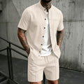 Men's New Summer Style Waffle Plain-Color Crew-Neck | SAMAG