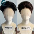 Hesperis Men's Shaved Short Pixie Cut Wig Full Lace Glueless Human Hair Handsome Full Head Wig for Daily Wear Human Hair Wigs