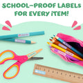 132 Personalized Name Stickers for Kids, Custom Waterproof Name Labels for Bottles, Lunch Boxes, School Supplies