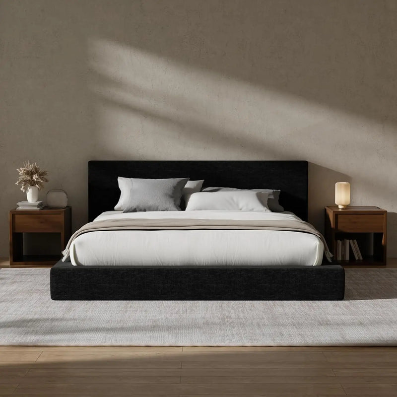 Cloud Upholstered  Bed Frame with Headboard, 5 Inch Foam Padded Platform, No Box Spring, Easy Assembly , Customized