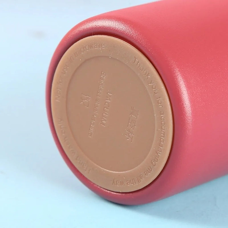 Cute Leak-Proof Stainless Steel Thermos Mug Mini 260ml Vacuum Insulated Cup Wood Grain Lid Portable Thermal Water Bottle Office