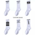 OEM Logo Crew Socks Men Running Sport Socks Cycle Athletic Custom Logo Basketball Socks