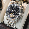 OLEVS 6607 Men's Watches Automatic Mechanical Business Wristwatch Calendar Waterproof Stainless Steel Strap Watch For Man
