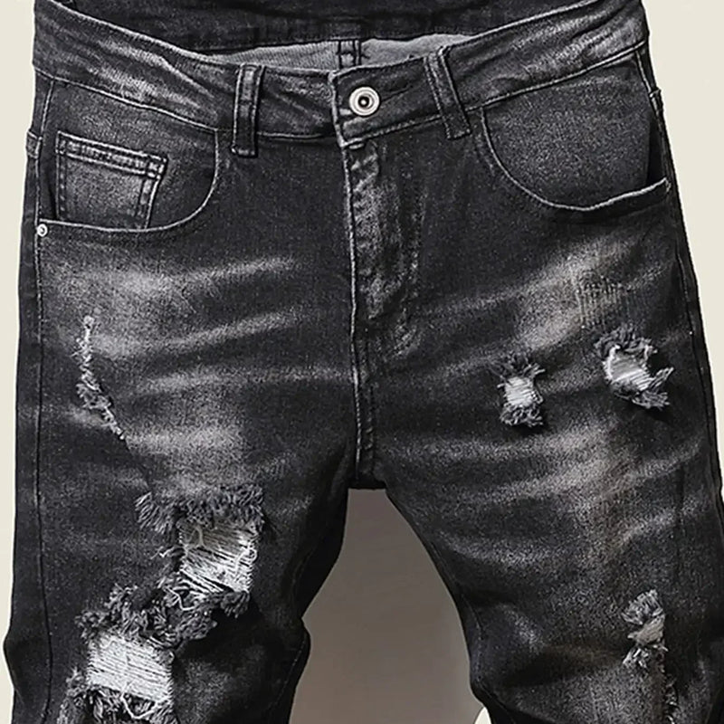 Fashion Men's Jeans Pants Stretch Blue Skinny For Casual | SAMAG