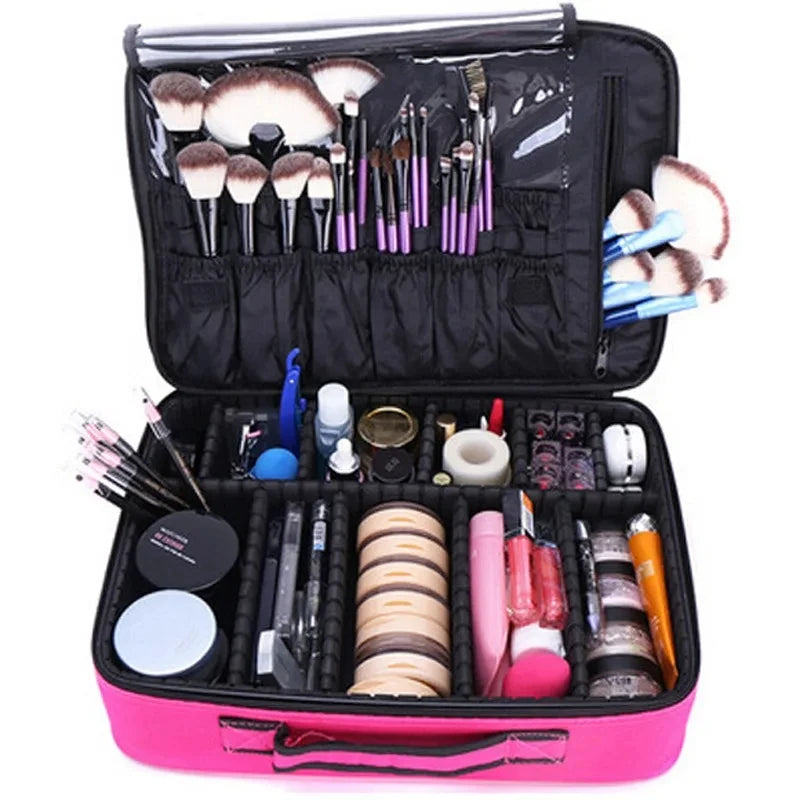 New Upgrade Large Capacity Cosmetic Bag Hot-selling Professinal Women Travel Makeup Case