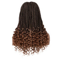 Synthetic Braided Wigs Lace Front Wigs Curly Ends Box Braided 4x4 Lace Wig with Baby Hair for Black Women Afro Wig 18 Inches