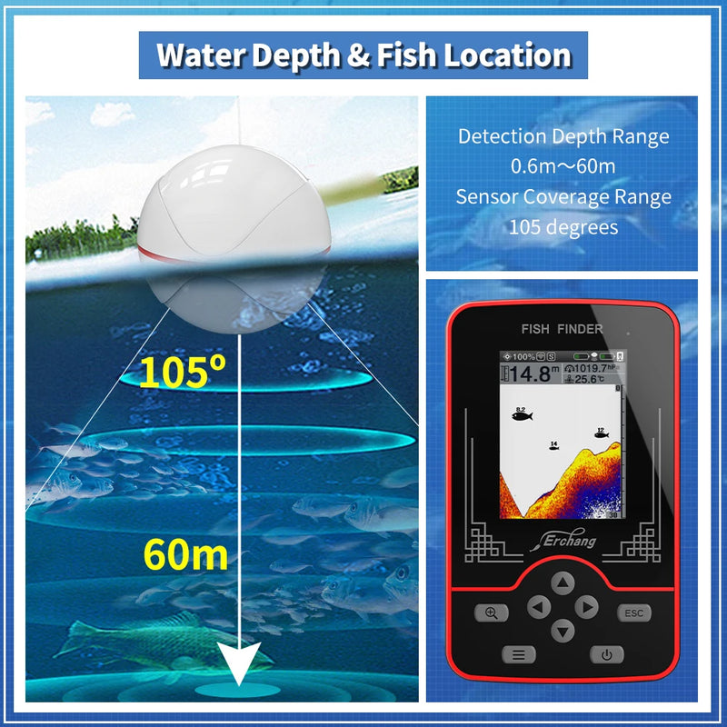 Erchang F13 Wireless Sounder Fish Finder Rechargeable - View 2 | SAMAG