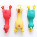 Cute Dog Squeak Toy Latex Chicken Shape Durable Chew for Small-Medium Breeds Interactive Pet Supplies
