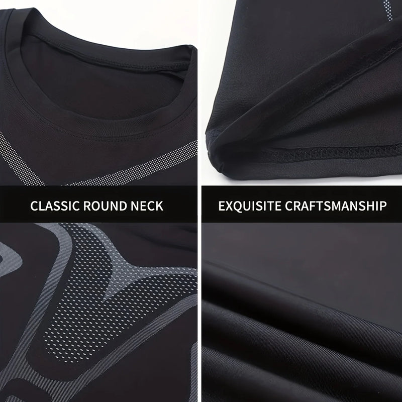 New men training sets, 2 sets elastic warm clothes, the gym running daily wearing, flexible and comfortable