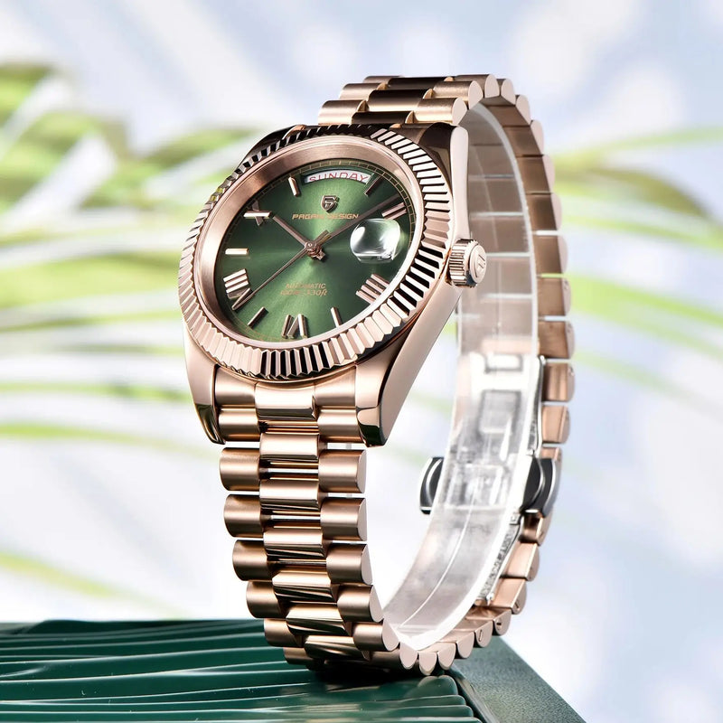 2026 New PAGANI DESIGN Rose Gold DD40 Luxury Automatic Watch Men Mechanical Wrist Watches Men Japan NH36A AR Sapphire crystal