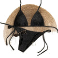 Sexy plain beads micro bikinis sets two pieces thong | SAMAG
