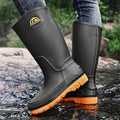 Men's Waterproof Rain Shoes Kitchen Non-Slip Rain Boots Mid-Calf Work Shoes Slip-On Casual Waterproof Outdoor Fishing Boots