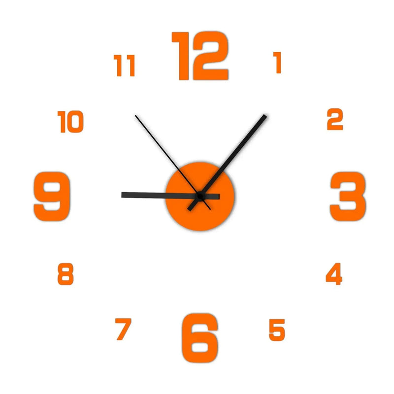 2024 Wall Clock Modern Design Large 3D DIY Quartz Fashion Watch Acrylic Mirror Sticker Living Room Home Decorations Decor Clocks