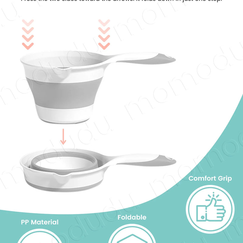 Baby Bath Rinsing Cup, Large Capacity Anti-Slip & Hangable Shampoo Helper for Mess-Free Hair Wash