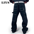 Liys Retro Black Fashion Work Jeans Men Casual | SAMAG