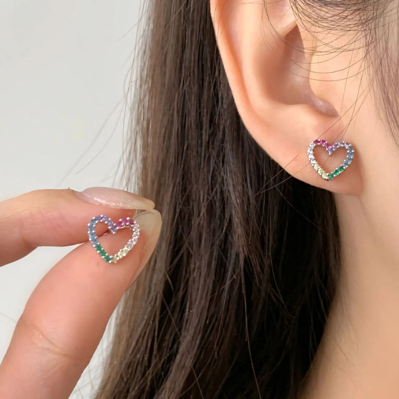 VENTFILLE 925 Sterling Silver CZ Star Moon Asymmetric Hoop Earrings for Women Girls Gold Silver Color Party Jewelry Gifts