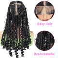 20Inch Synthetic Braiding Wigs Square Box Braided HD Full Lace Wigs for Black Women Braided Wig with Baby Hair