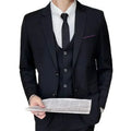 Suit (Blazer+ Vest + Pants) Men's Fashion Casual Outdoor Gentleman Business Wedding Formal Dress British Style Wedding Suit