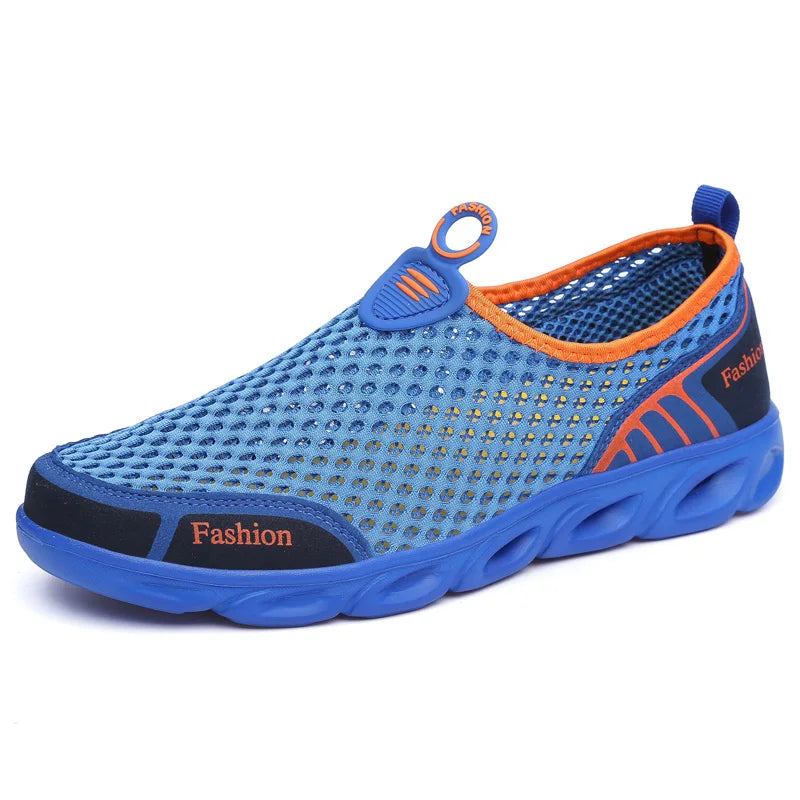 Men Casual Shoes Summer Fashion Men's Shoes Fashion Breathable Slip On Mesh Shoes Soft Comfortable Size 45