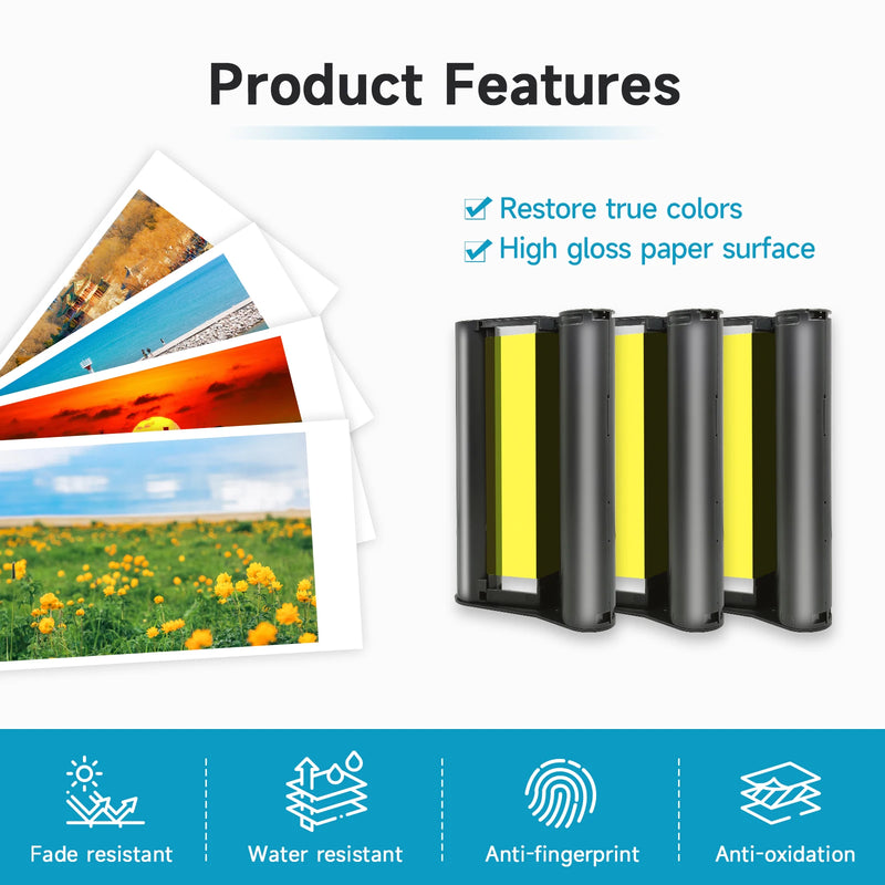 CP1500 Selphy Color and Paper Set For Canon CP1300 CP1200 CP910 CP900 Photo Paper Printer KP108IN KP-36IN 6 Inch