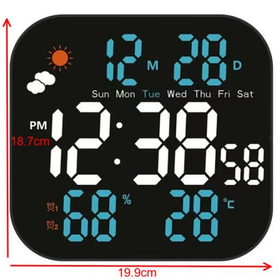 Wall Mountable Electronic Clock with Large Screen Real | SAMAG