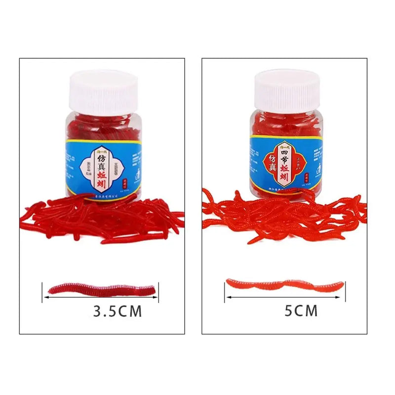 Lifelike Red Worm Soft Lure Earthworm ice winter Fishing | SAMAG