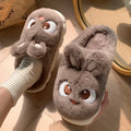 Women's cotton slippers winter indoor home warm and velvet household parent-child wool cotton shoes women wear outside winter