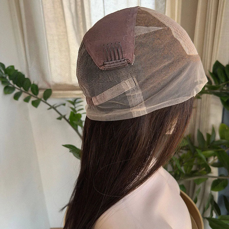Silky Straight 5×5 Silk Top Full Lace Human Hair Wig Brazilian Remy Human Hair Silk Base Full Lace Wig With Baby Hair