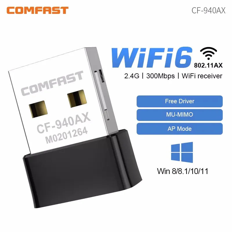 Comfast AX900 BT5.3 2.4G/5Ghz Bluetooth WiFi 6 USB Adapter 900Mbps Wireless Adaptador Free Drive Wi - fi - Visuel 7 | SAMAG