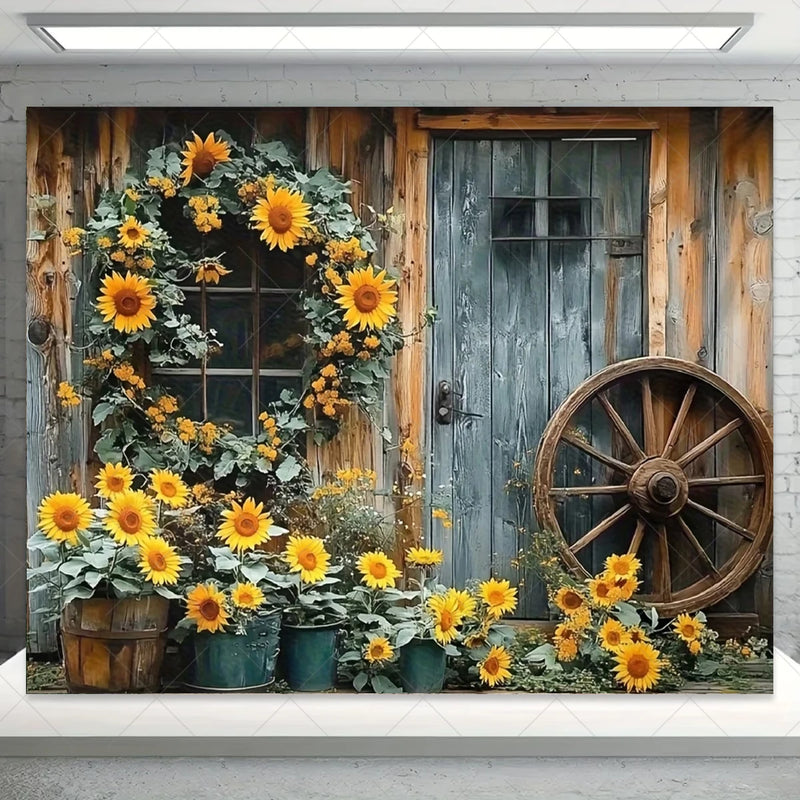Garden Flower Windows Backdrops Indoor Floral Window Adult Birthday Party Decor Background Photography Studio Supplies Banner