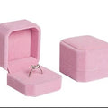 Huitan Velvet Box for Rings/Earrings/Necklaces/Bracelets Simple Classic Engagement Wedding Packaging Boxes - Visuel 5 | SAMAG