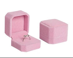 Huitan Velvet Box for Rings/Earrings/Necklaces/Bracelets Simple Classic Engagement Wedding Packaging Boxes - Visuel 5 | SAMAG