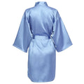 Solid Satin Night Robe, Elegant Half Sleeve V Neck House | SAMAG