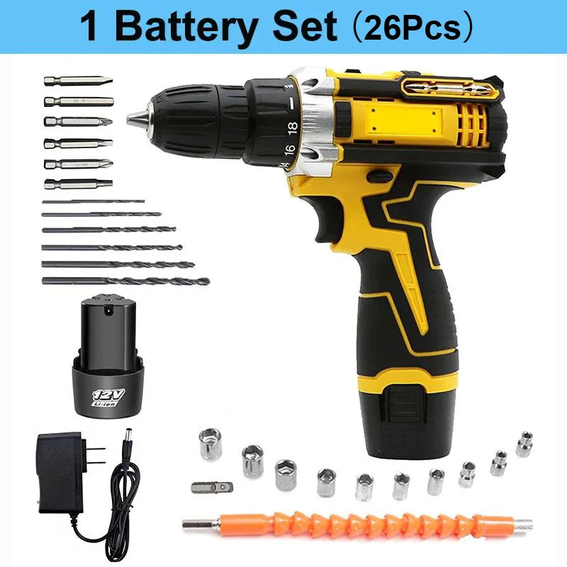 Lithium Electric Drill 26Pcs /31Pcs Screwdriver Hand Tool Set Multifunctional - View 8 | SAMAG