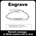 Customized Heart Bracelet for Little Girl Boy, Engravable ID Name Bracelet, Personalized Stainless Steel Chain Birthday Gift