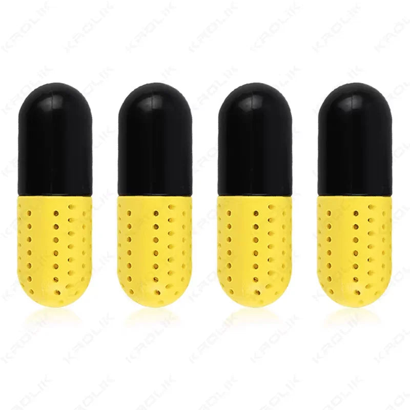 4/2pcs Deodorizer Shoe Closet Steriliser Eliminator Drawer Air Purifying Smell Remover Capsule Shape Moisture Absorber Dryer Bal