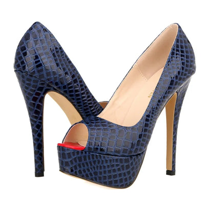 Women Sexy Pumps Shoes Peep Toe Platform High Heels | SAMAG