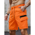 Men's Casual Cargo Shorts Big Pockets Loose Fit Elastic | SAMAG