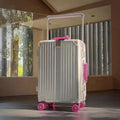 Aluminum Frame Wide Handlebar Rolling Luggage with Colorful Silent Spinner Wheels and TSA Lock Large Capacity Trolley Suitcase