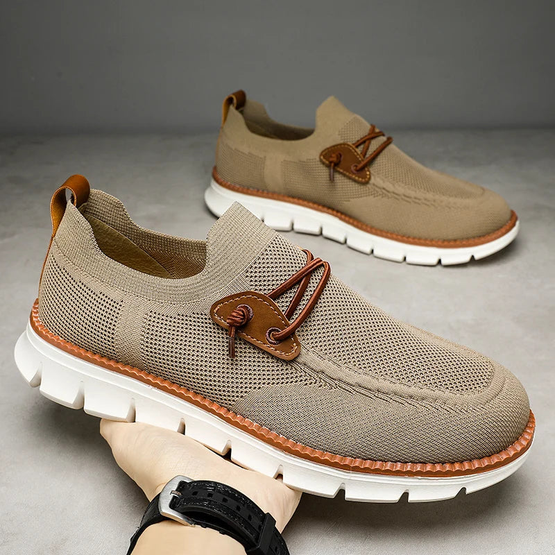 Mens Casual Loafers Shoes Slip On Fashion Walking Dress Sneakers Business Oxfords Work Lightweight Soft Sole Zapatos