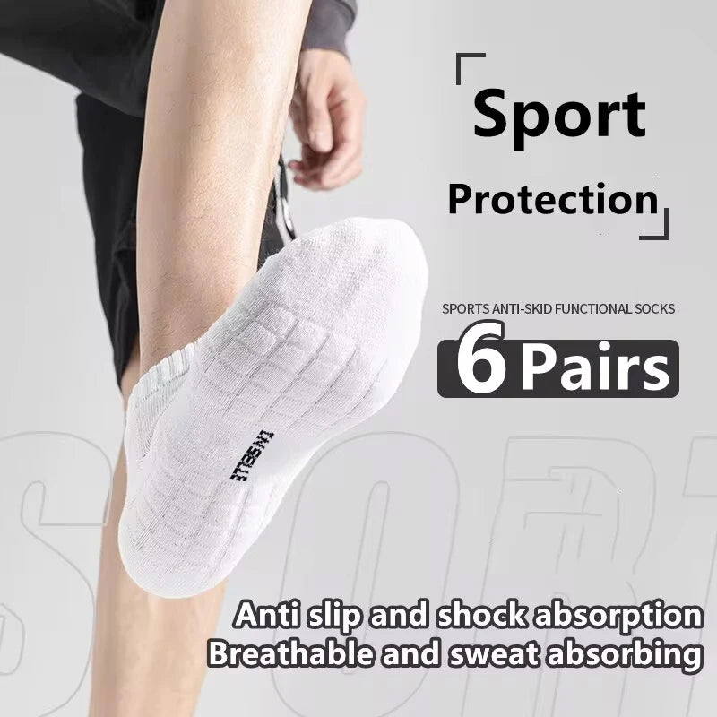 Pairs Men's Cushioned Thick Sole Sports Socks Moisture | SAMAG