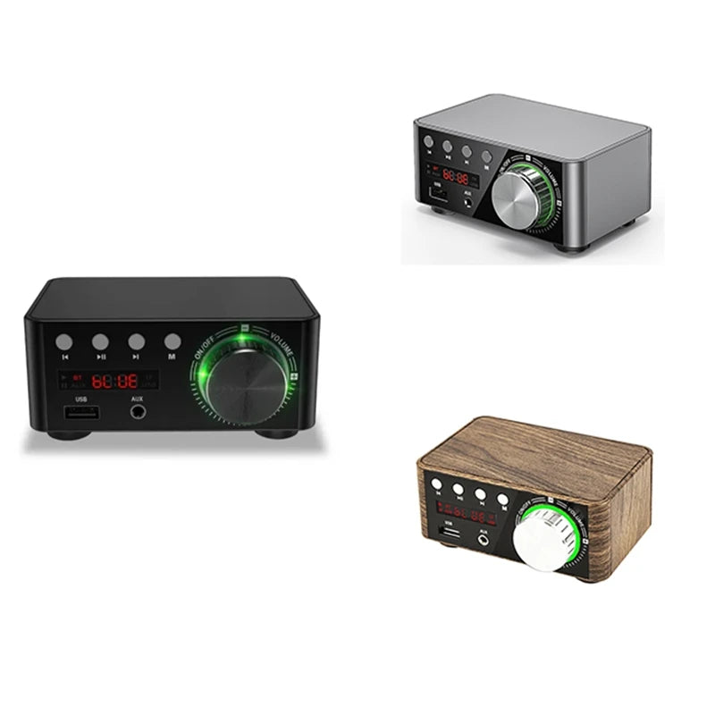 50W + 50W 100W Bluetooth 5.0 Amplifier Digital Audio Power Amp Class D USB AUX TF Home Theater Hifi Stereo